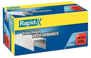 Rapid Super Strong Caja de 5000 Grapas 24/8+ Alambre Galvanizado Patilla 8,5mm
