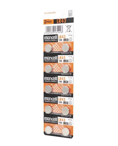 Pilas Lr43 Maxell Lr0043-B10 1.5V Blister 10 Unidades (Ecotasas Incluidas)