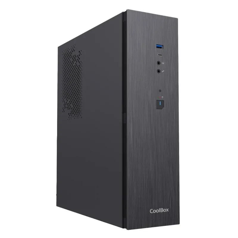 Coolbox Caja MicroATX Slim T370 2x2.5″ GPU 251max Low Profile Fuente 500GR-T Negra