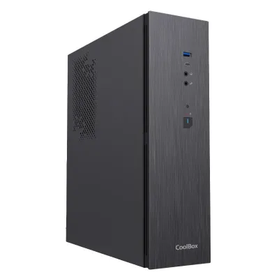 Coolbox Caja MicroATX Slim T370 2x2.5″ GPU 251max Low Profile Fuente 500GR-T Negra