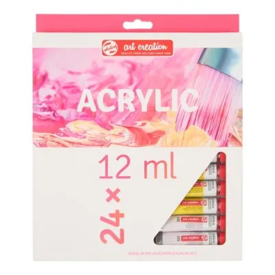 Talens Set De Acrílico 12ml Colores Surtidos En Estuche 24 Unidades