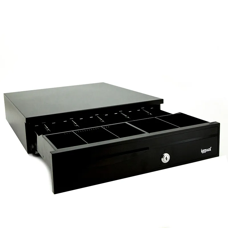 iggual Cajón Portamonedas IRON-30 42cm 5+5 Negro