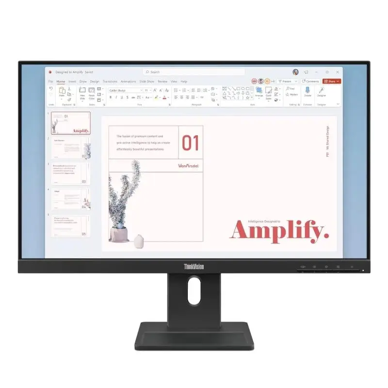 Lenovo E24-40 Monitor 24" FHD 100Hz Regulable en Altura con Altavoces HDMI VGA