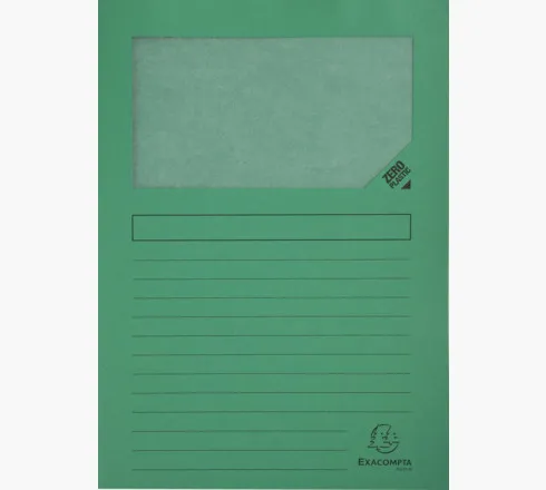 Exacompta Subcarpeta A4 Forever Con Ventana Verde 120Gr -100U-