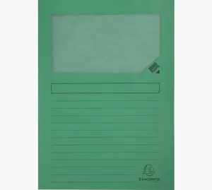 Exacompta Subcarpeta A4 Forever Con Ventana Verde 120g - 100 Unidades