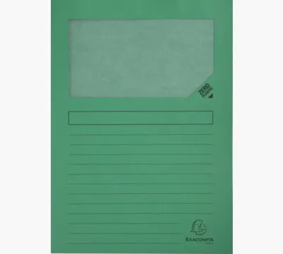 Exacompta Subcarpeta A4 Forever Con Ventana Verde 120g - 100 Unidades