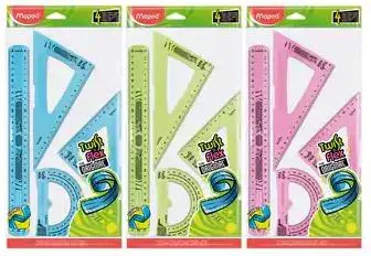 MAPED REGLAS TWIST´N FLEX MAXI 30CM COLORES SURTIDOS KIT DE 4 PIEZAS