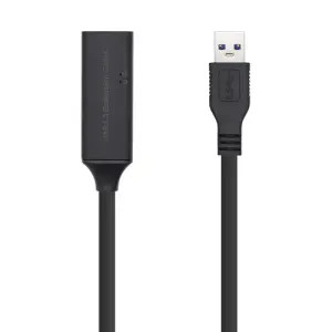 Aisens Cable Extensión USB 3.0 Prolongador Tipo A Macho a Tipo A Hembra 5 Metros