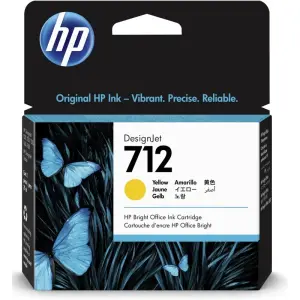 HP 712 Amarillo Cartucho de Tinta Original para Impresoras