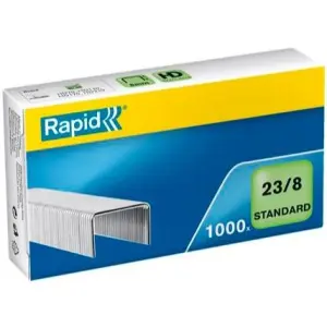 Rapid Grapas Estándar 23/8 Galvanizadas - Caja de 1000 Unidades