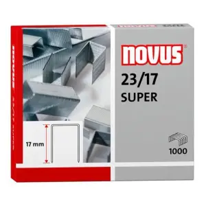 Novus Grapas 23/17 Super Para Grapadoras - Caja 1000 Unidades