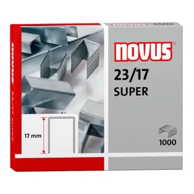 Novus Grapas 23/17 Super Para Grapadoras - Caja 1000 Unidades