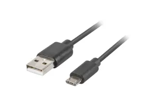 Lanberg Cable USB 2.0 1.8m Micro-USB A a USB-C Negro