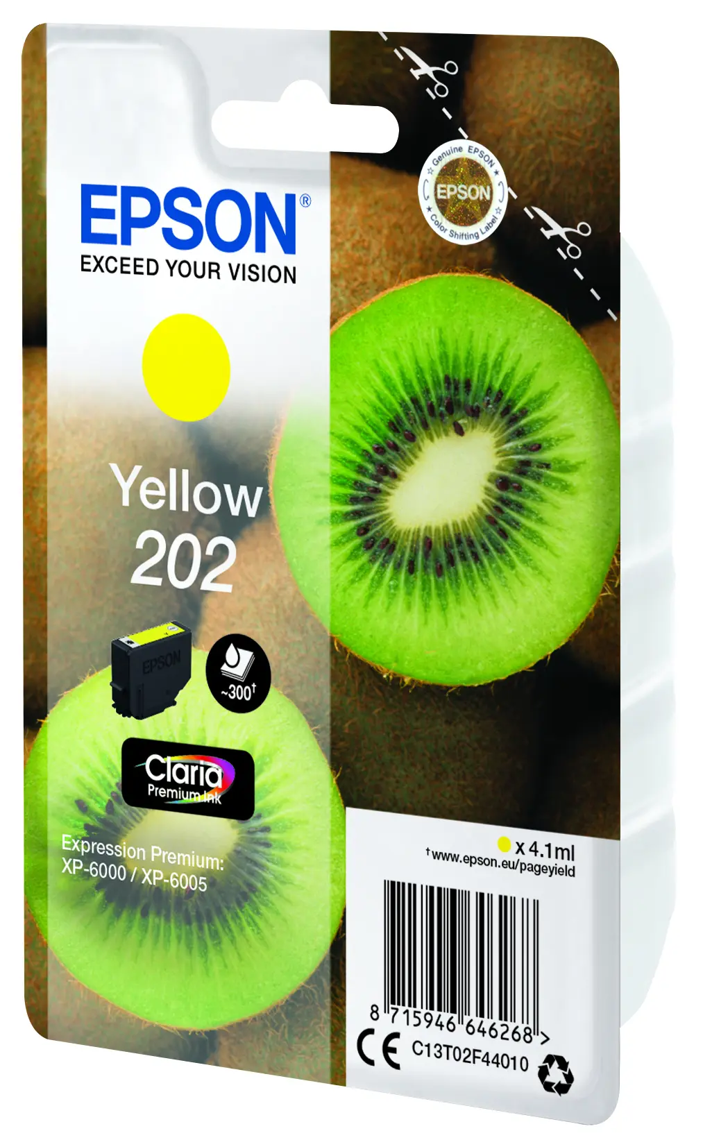 Epson 202 Amarillo Cartucho de Tinta Original para Impresoras
