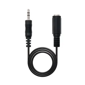 Nanocable Cable Audio Estéreo Jack 3.5mm Macho a Hembra 5m Negro