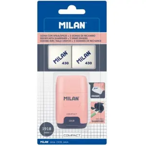 Milan Afilaborra Compact Serie 1918 con 2 Gomas de Recambio Rosa