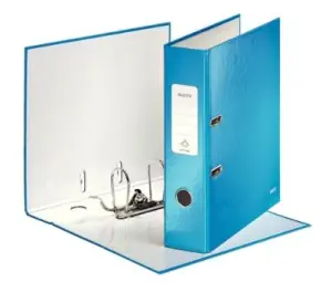 Leitz Archivador Palanca Wow 180º A4 Lomo Ancho Cartón Forrado Plastificado Azul