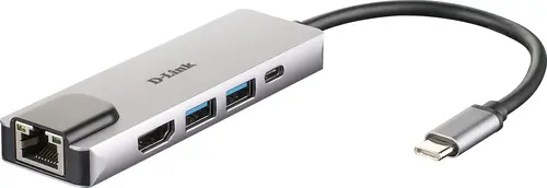 Docking Usb-C D-Link Dub-M520 A 1Xhdmi 4K 2Xusb-A 3.0 1Xusb-C Pd 60W Thunderbolt 3 1X 1Gb Rj45