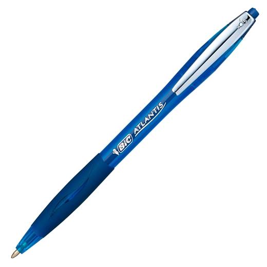 Bic Bolígrafo Retráctil Atlantis Soft Punta Media 1.0Mm Azul Caja 12 Ud