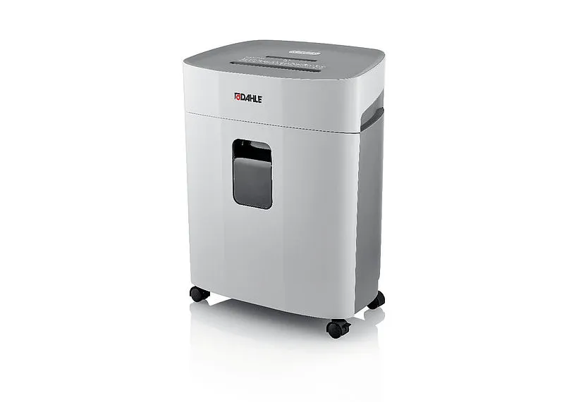 Dahle PaperSAFE 240 Destructora de Papel Manual Corte en Particulas P-4 - Destruye hasta 10 Hojas - Papelera de 25L - Con Ruedas - Apta para Papel, Tarjetas, Cd´s - Color Gris