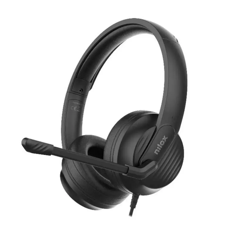 Nilox Auric Auriculares con Micrófono USB-C y Adaptador USB-A