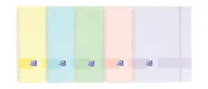 Oxford Live & Go A4 Carpeta de Fundas - Tapa de Plastico Opaco - Espiral 40 Fundas - Color Pastel