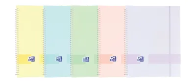 Oxford Carpeta A4 con Fundas Espiral 40 Fundas Tapa Plástica Opaca Color Pastel
