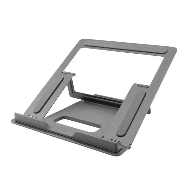 Coolbox Atril02 Soporte Para Portatil Hasta 17" - Aluminio - Plegable - Gomas Antideslizantes - Color Gris