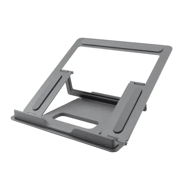 Coolbox Atril02 Soporte Para Portatil Hasta 17" - Aluminio - Plegable - Gomas Antideslizantes - Color Gris