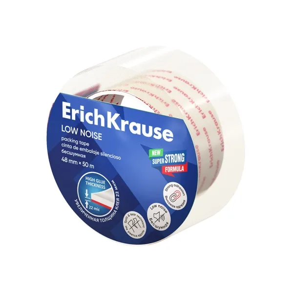 Erichkrause Cinta Precinto Bajo Ruido - Medidas 48Mmx50M - Transparente