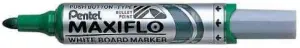 Pentel Maxiflo Rotulador para Pizarra Blanca Verde - Punta Redonda 2,5mm - 50% Reciclado