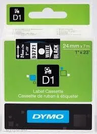 Dymo Cinta De Transferencia Termica D1 - Blanco Sobre Negro - 24Mmx7M - Poliester - Rotuladora Labelmanager