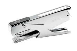 Novus B 38 Grapadora de Tenaza - Hasta 40 Hojas - Para Grapas 24/6-24/8 y 26/6-26/8 - Grapado Temporal y Permanente - Color Cromado