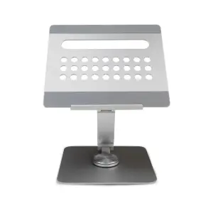 Ewent Soporte de Sobremesa para Portátil Aluminio 7 en 1 Ajustable Plegable 360° Plateado/Gris