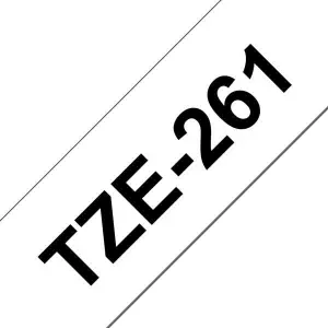 Brother TZe261 Cinta Laminada de Etiquetas 36mm x 8m - Negro sobre Blanco