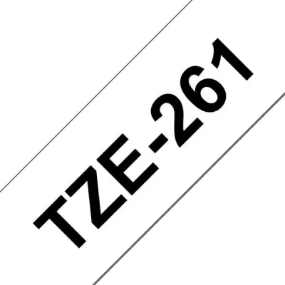 Brother TZe261 Cinta Laminada de Etiquetas 36mm x 8m - Negro sobre Blanco