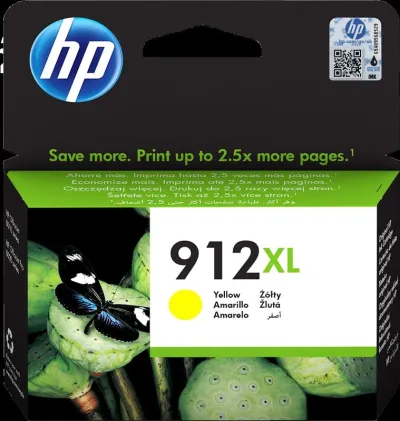 HP Cartucho de Tinta Amarillo Nº912XL para DeskJet y DeskWriter