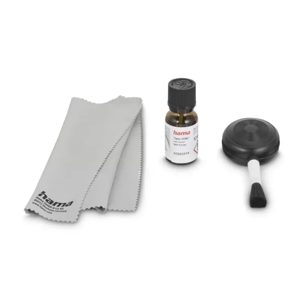 Hama Wet Set de Limpieza para Cámaras con Pincel Soplador y Bayeta de Microfibra