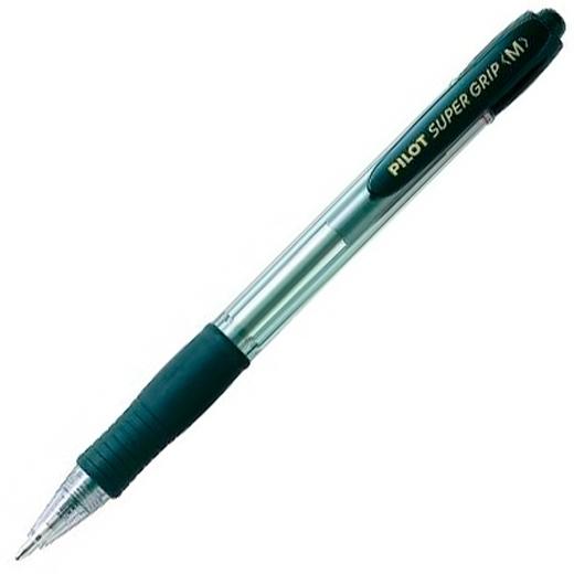 Pilot Bolígrafo Supergrip M Negro Cuerpo Negro