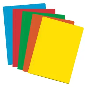 Dohe Pack de 50 Subcarpetas de Cartulina de 180gr A4 - Con Ranura para Fastener - Resistente y Duradera - Ideal para Organizar Documentos - Colores Surtidos