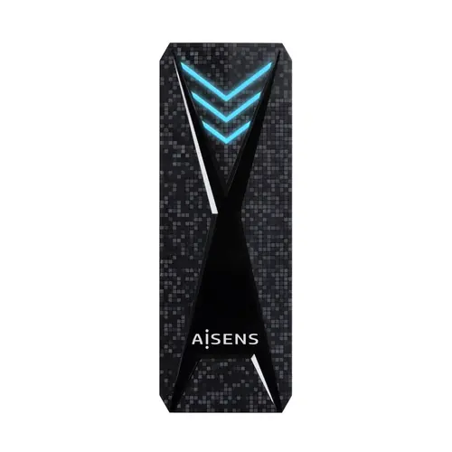 Aisens Caja Externa M.2 NVMe RGB Gaming a USB 3.2 Gen2, Negra