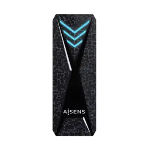Aisens Caja Externa M.2 NVMe RGB Gaming a USB 3.2 Gen2, Negra