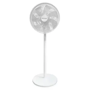Grunkel Ventilador De Pie 25W Regulable Ultrasilencioso 12 Velocidades Blanco