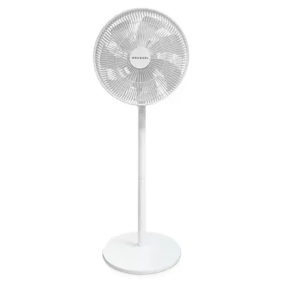 Grunkel Ventilador De Pie 25W Regulable Ultrasilencioso 12 Velocidades Blanco