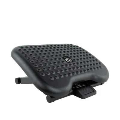 TooQ Reposapiés Ajustable Confort Negro