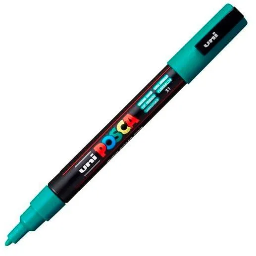 Posca Marcador  Pc-3M Punta Cónica 0,9 - 1,3 Mm Verde Esmeralda