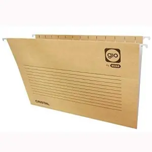 Gio Carpeta Colgante Visor Superior Cristal Kraft Bicolor A4 con Etiquetas - 25 Unidades