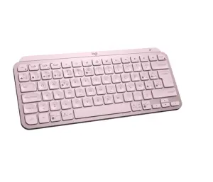 TECLADO LOGITECH BLUETOOTH MX KEYS MINI ILUMINADO COMPACTO RECARGABLE USB-C COLOR ROSA 920-010813