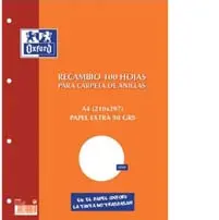 Oxford Recambio Paquete A4 80H + 20H Gratis 1 Línea Con Margen