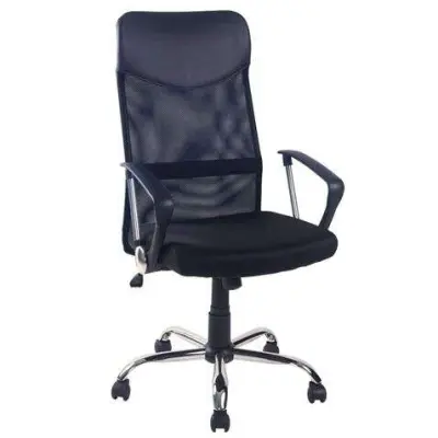 Muvip Silla de Oficina OF100 con Respaldo de Malla Transpirable y Ajuste de Altura, Peso Máx 130kg